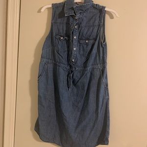 Short denim dress